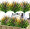 36 Pcs UV Resistant Artificial Outdoor Plants – Faux Mixed Color Plastic Monkey Grass & Greenery (14") for Front Porch, Window Boxes, Garden, Planters & Home Decor